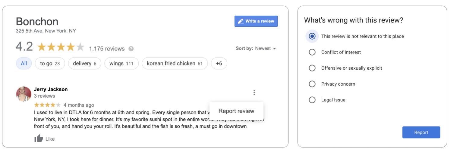 How to Respond to Negative Reviews - Bonchon example